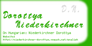 dorottya niederkirchner business card